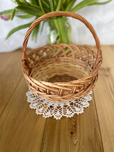 Load image into Gallery viewer, Personalised basket, flower girl basket, Easter basket, Wedding basket, wicker basket, rattan basket, flower basket, Wicker basket
