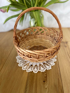Personalised basket, flower girl basket, Easter basket, Wedding basket, wicker basket, rattan basket, flower basket, Wicker basket