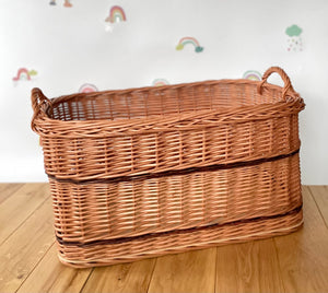 Large storage basket, laundry basket, toy storage basket, log basket, log carrier