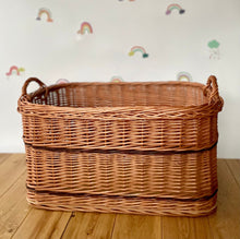 Load image into Gallery viewer, Large storage basket, laundry basket, toy storage basket, log basket, log carrier
