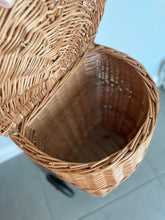 Load image into Gallery viewer, Wicker shopping trolley, adult shopping basket, wicker shopping cart, rattan shopping trolley, willow shopping basket
