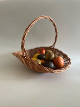 Load image into Gallery viewer, Wicker basket with handle, display basket, fruit basket, vegetable basket.
