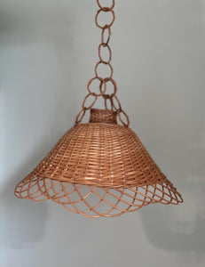 Wicker lampshade, Wicker Pendant Light, Wicker lamp fixture, Rattan pendant, wicker hanging light, wicker chandelier