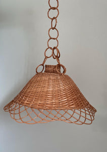Wicker lampshade, Wicker Pendant Light, Wicker lamp fixture, Rattan pendant, wicker hanging light, wicker chandelier