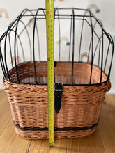 Load image into Gallery viewer, Beautiful made bicycle wicker basket for cat or small dog, handlebars basket, front bike basket, bicycle basket, bike basket, pet basket
