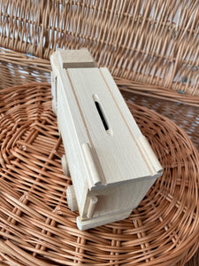 Wooden truck, wooden moneybox car, wooden toy, wooden car,