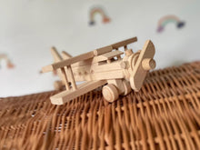 Load image into Gallery viewer, Wooden plane, wooden toy, ecofriendly toy
