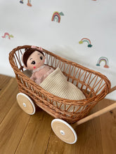 Load image into Gallery viewer, Beautiful wicker stroller, wicker pram, wicker Moses basket
