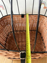 Load image into Gallery viewer, Beautiful made bicycle wicker basket for cat or small dog, handlebars basket, front bike basket, bicycle basket, bike basket, pet basket
