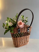 Load image into Gallery viewer, Wicker bag, shopping basket, wicker basket, rattan bag, handmade bag with handles
