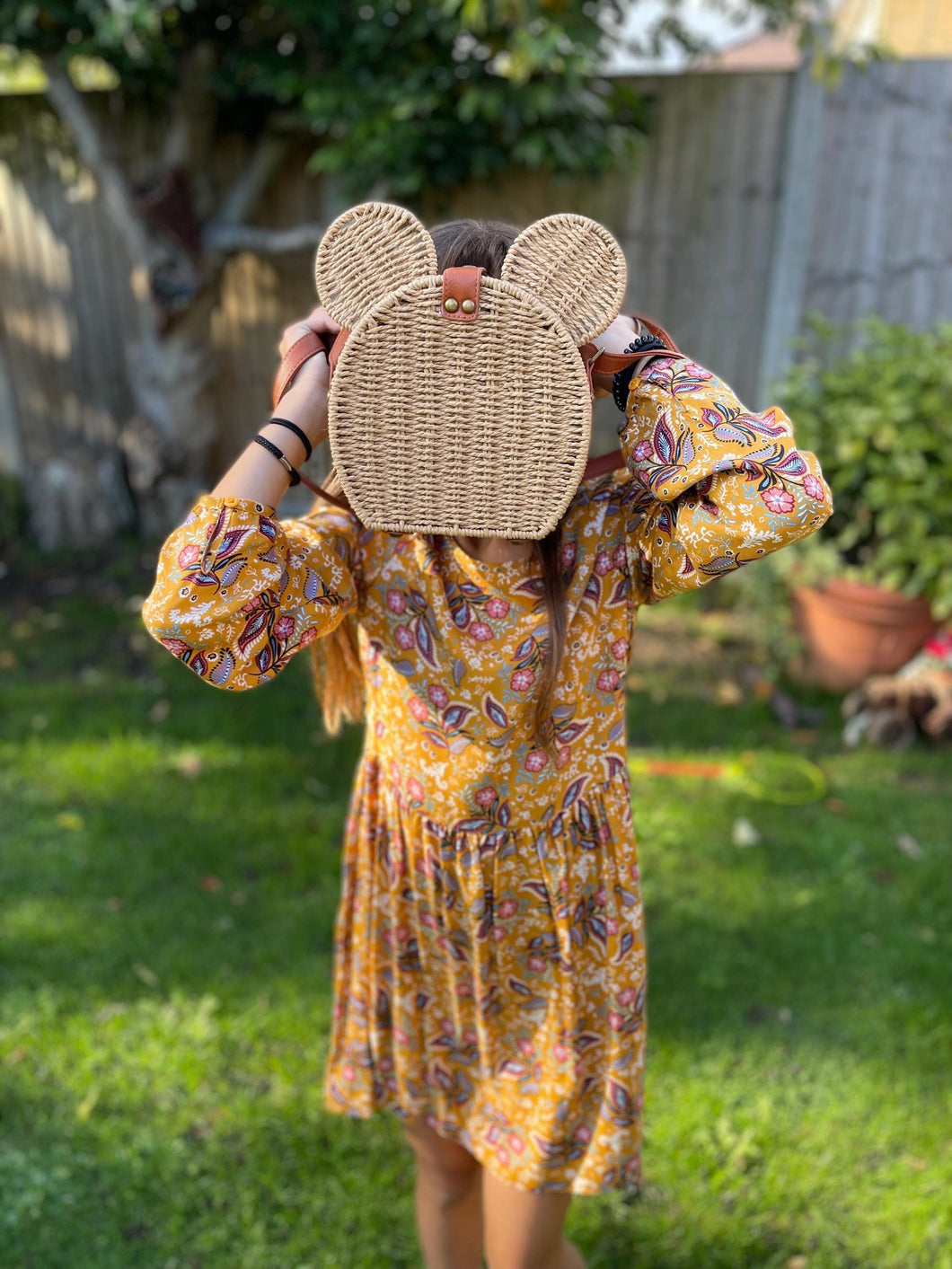 Minnie shoulder bag, mickey bag, woven bag