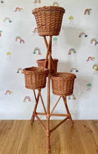 Load image into Gallery viewer, Wicker plant stand, plant display, rattan plant stand, plant holder, indoor plant stand,

