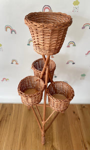 Wicker plant stand, plant display, rattan plant stand, plant holder, indoor plant stand,