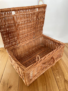Wicker humper basket, wicker suitcase, humper basket, wicker organiser, wicker storage basket,