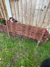 Load image into Gallery viewer, Wicker fencing panel, wicker fence, rattan fence, wicker palisades, hand woven fence, wooden fence, edge, palisade,
