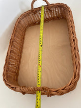 Load image into Gallery viewer, Wicker tray, wicker serving tray, fruit basket, craft basket,hamper basket, breakfast basket
