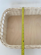 Load image into Gallery viewer, Wicker tray, wicker serving tray, fruit basket, craft basket, breakfast basket
