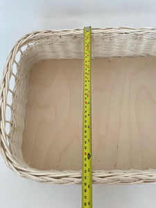 Wicker tray, wicker serving tray, fruit basket, craft basket, breakfast basket