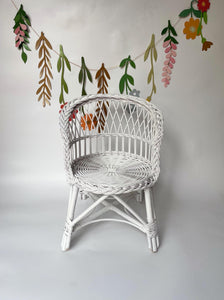 Wicker kids chair, rattan chair, toddler chair, kids chair, wicker armchair, child chair, child wicker furniture, baby armchair, WHITE