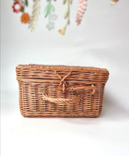 Load image into Gallery viewer, Wicker trunk, wicker suitcase, wicker storage basket, nursery basket, natural
