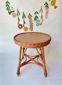 Wicker table, children's table, toddler's table, kids' table, playroom furniture, kids room decor