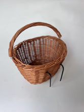 Load image into Gallery viewer, Kids bicycle basket, scooter basket, bike basket, kids wicker basket, basket with handle, shopping basket
