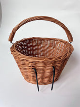 Load image into Gallery viewer, Kids bicycle basket, scooter basket, bike basket, kids wicker basket, basket with handle, shopping basket
