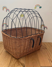 Load image into Gallery viewer, PET dog cat wicker carrier basket | bike carrier basket | bicycle animal carrier basket |
