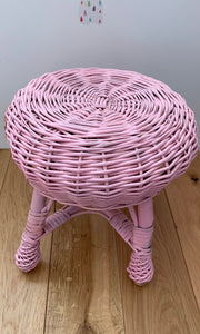 Wicker stool rattan stool kids chair baby chair kids wicker chair wicker chair rattan chair baby stool pink