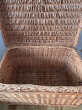 Load image into Gallery viewer, STORAGE basket LARGE toy storage, storage basket,  storage wicker basket kids room, basket with lid, rattan basket, wicker basket
