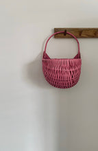 Load image into Gallery viewer, PINK Wall hanging basket for accessories kids room kids decor flower basket
