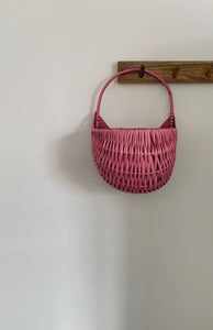 Wall hanging basket, flower basket, hanging basket, Pink