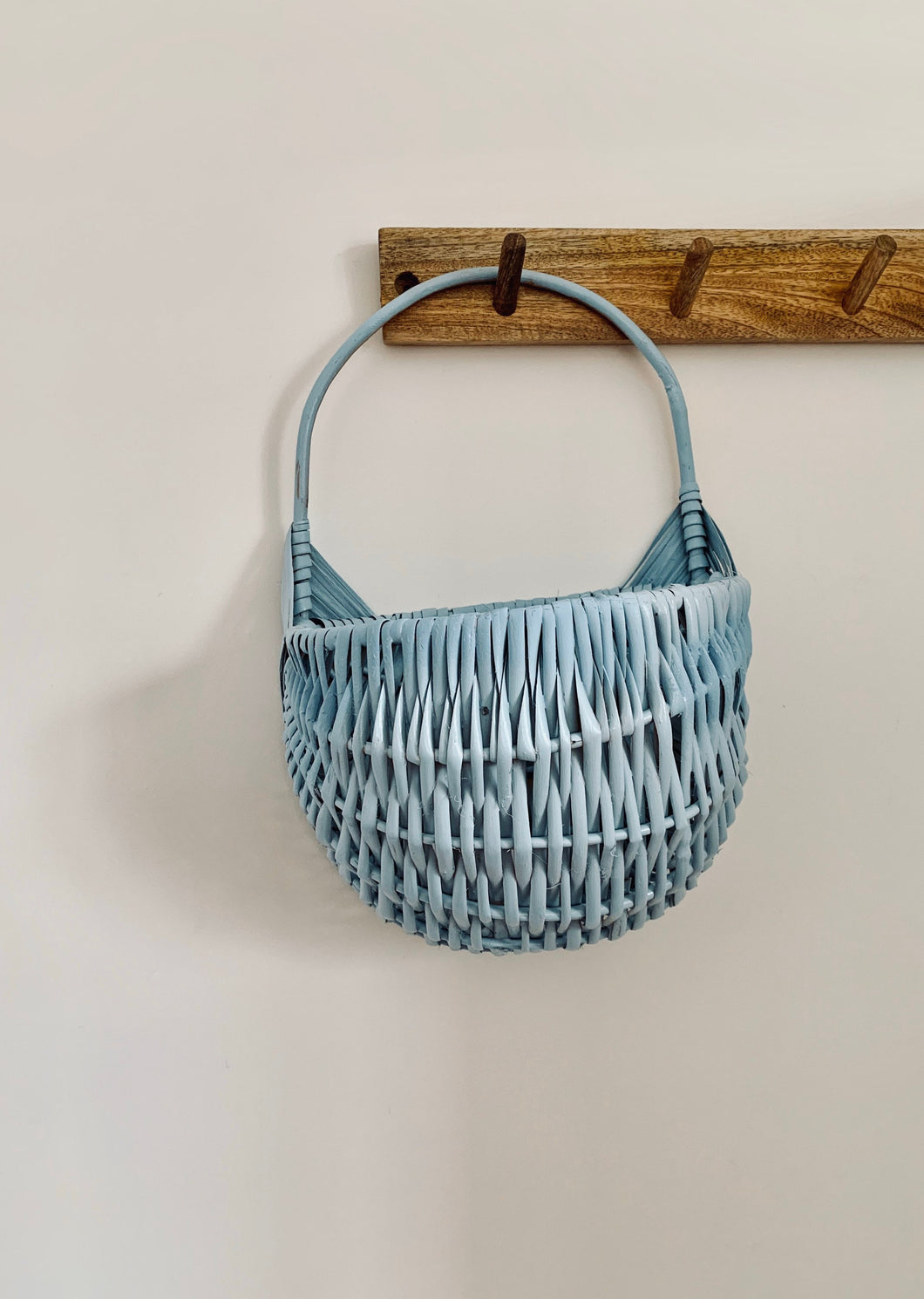 LIGHT BLUE Wall hanging basket for accessories kids room kids decor flower basket