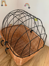 Load image into Gallery viewer, Cat wicker bicycle basket, dog bicycle basket, cat carrier basket, bike basket, bicycle basket, dog basket, cat basket, Large
