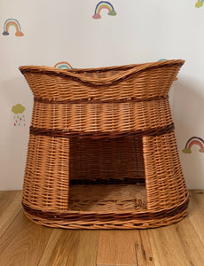 CAT house cat bed. 2 floors. Handmade from organic wicker.