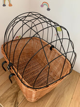 Load image into Gallery viewer, Cat wicker bicycle basket, dog bicycle basket, cat carrier basket, bike basket, bicycle basket, dog basket, cat basket, Large
