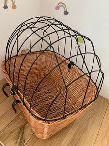 Cat wicker bicycle basket, dog bicycle basket, cat carrier basket, bike basket, bicycle basket, dog basket, cat basket, Large