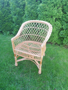 Wicker chair, rattan chair, patio chair, conservatory furniture, Adult chair, adult wicker chair, garden furniture with cushion.