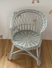 Load image into Gallery viewer, Wicker chair | rattan chair | toddler chair, kids chair, wicker armchair, child chair, child wicker furniture, baby armchair, LIGHT GREY
