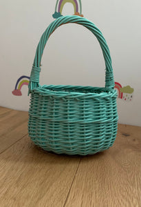 Mint kids basket | Easter basket | flower basket | wedding basket |sensory basket | egg hunt basket, flower girl basket, basket UK