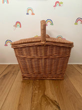 Load image into Gallery viewer, Small kids NATURAL picnic basket storage basket sensory basket
