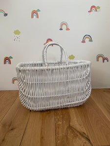 Wicker bag WHITE large