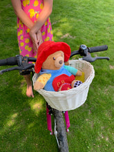 Load image into Gallery viewer, Kids bicycle basket scooter basket with leather straps
