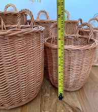 Load image into Gallery viewer, Set of 5 baskets wicker plant pot hanging baskets flower basket storage basket boho style plant pots
