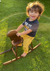 wooden rocking horse