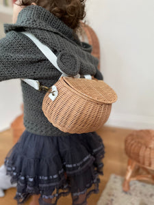 Wicker bag wicker backpack