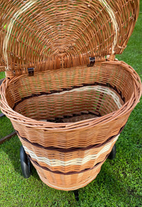 Wicker shop trolley | adult shopping basket | shopping trolley | wicker shopping cart | rattan shop trolley | willow shopping basket