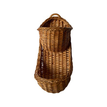 Load image into Gallery viewer, Hanging basket  wicker storage basket herb basket toy basket flower basket
