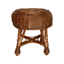 Load image into Gallery viewer, Wicker stool rattan stool kids chair baby chair kids wicker chair wicker chair rattan chair baby stool natural
