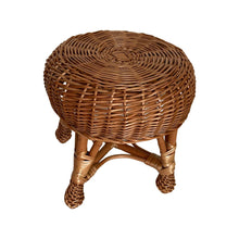 Load image into Gallery viewer, Wicker stool rattan stool kids chair baby chair kids wicker chair wicker chair rattan chair baby stool natural
